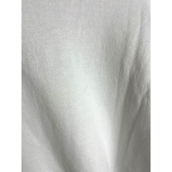 Vintage Jerzees Size 2X Puff Print Irises Flower Crewneck Sweatshirt White - Picture 4 of 10